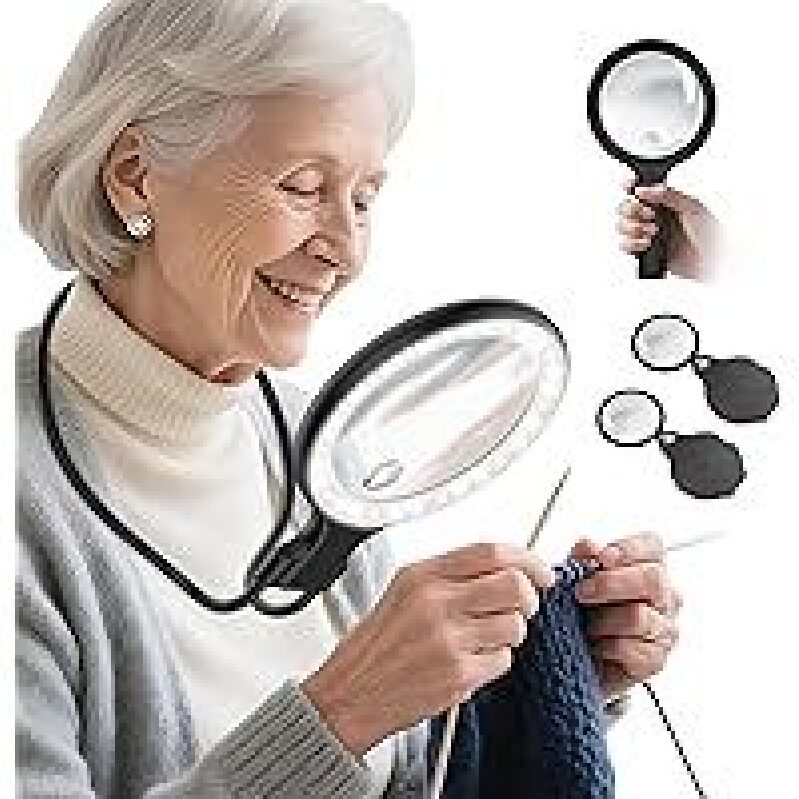 Lightswim Rechargeable 5X Magnifying Glass - Perfect for Close Work and Reading
