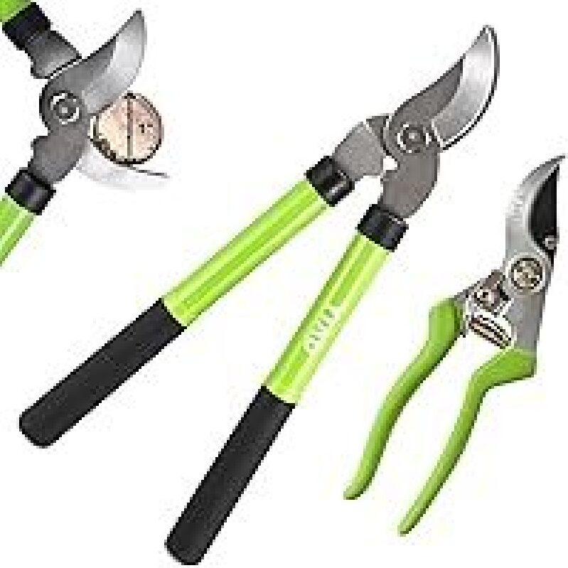 Wiselifetech 15-in Garden Lopper with Bypass Pruning Shears - Durable and Reliable