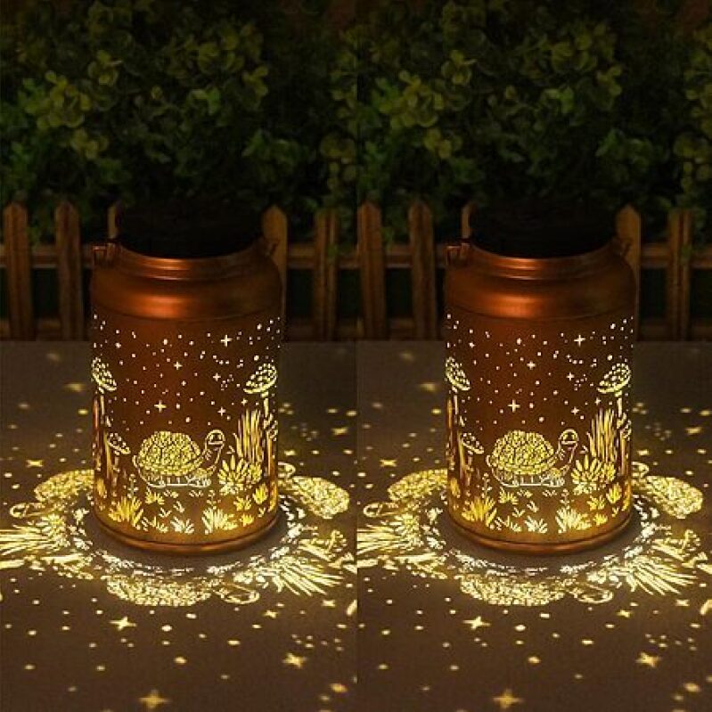 2-Pack Hanging Solar Turtle Waterproof Lanterns for Outdoor - Affordable and Eco-Friendly