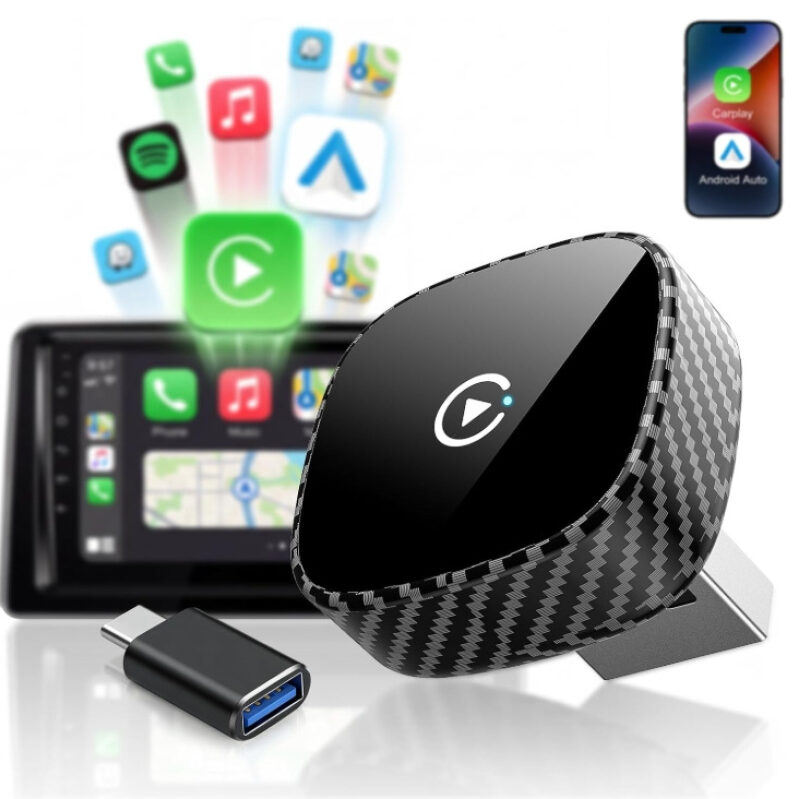 iGENJUN Wireless Bluetooth CarPlay Adapter for Apple iPhone & Android