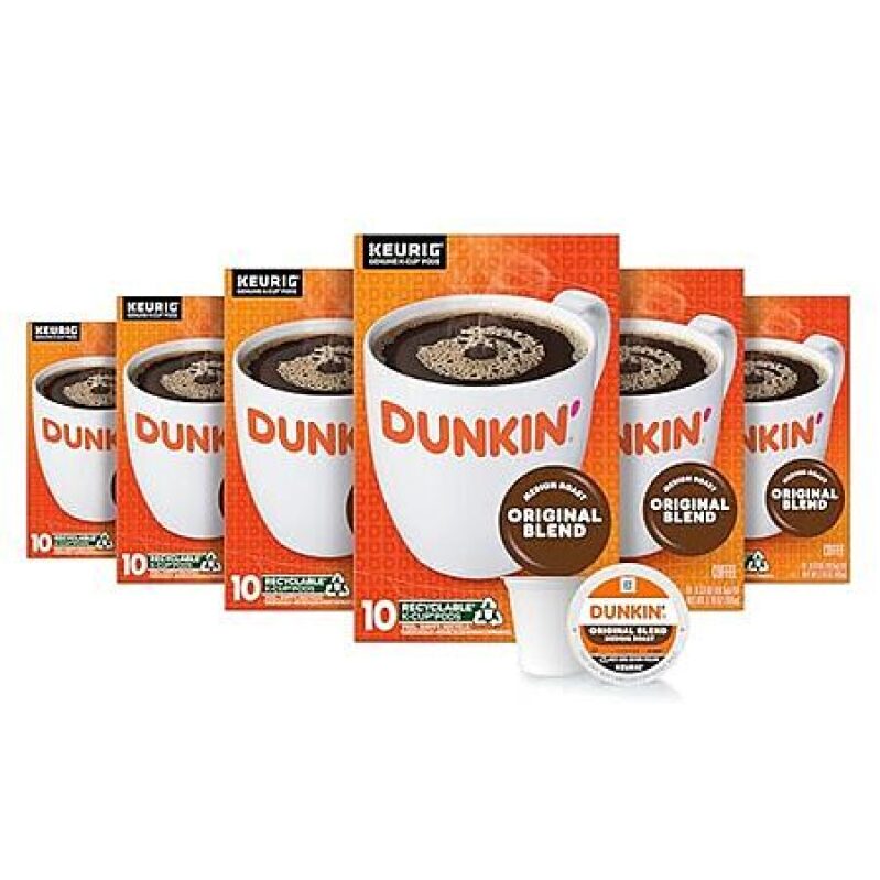 Dunkin' Original Blend Coffee Keurig K-Cup Pods - 60 Count, Medium Roast