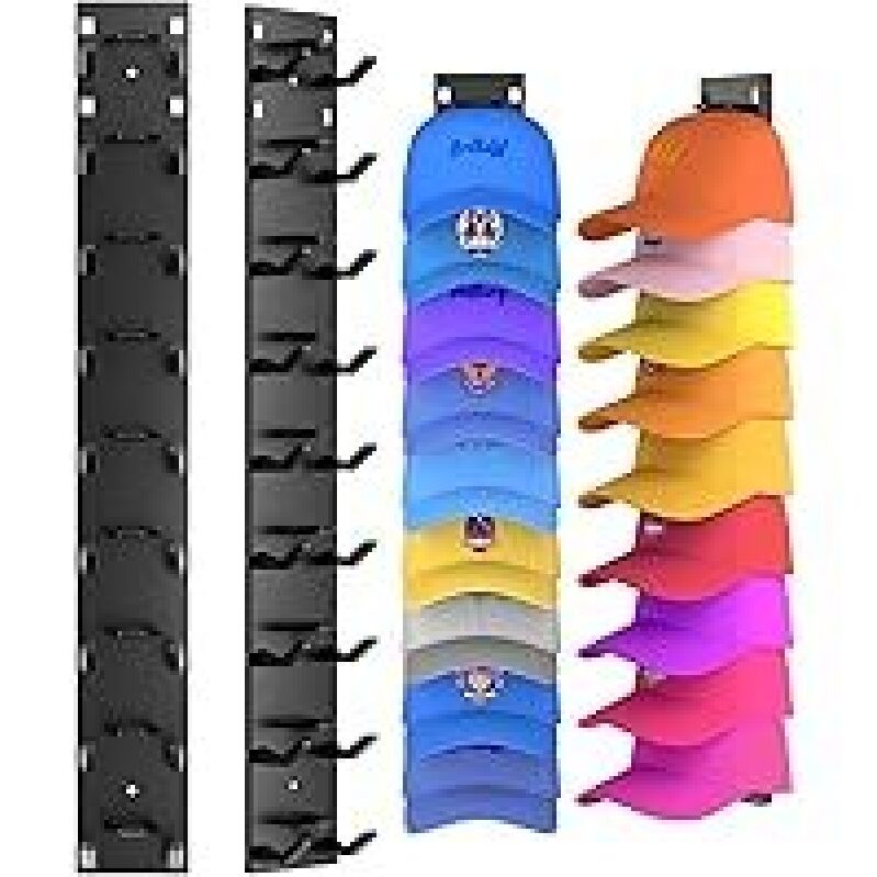 2-Pack Wall Mounted Hat Rack by Eanyiikick - Keep Your Caps in Perfect Shape