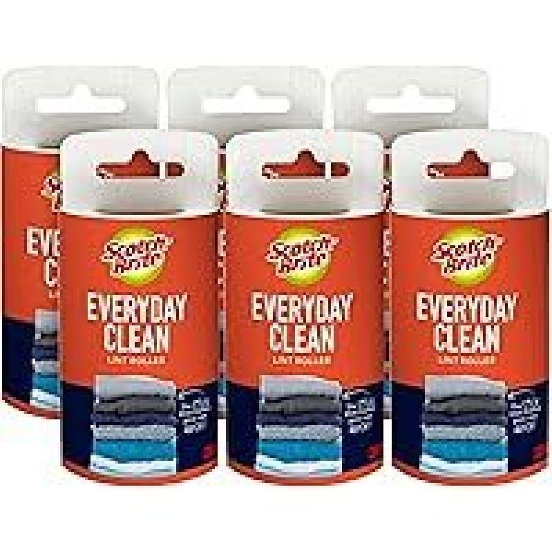 6pk Scotch-Brite Everyday Clean Lint Roller - Efficient, Reliable, and Convenient