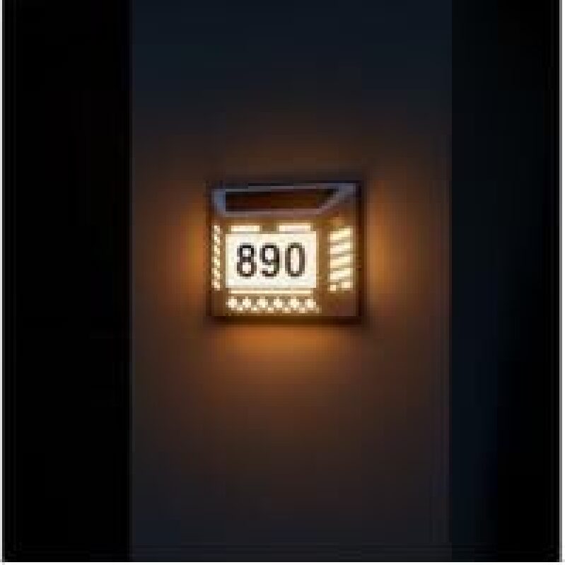 Solar LED Address Sign: Easy-to-Find House Number Plaque