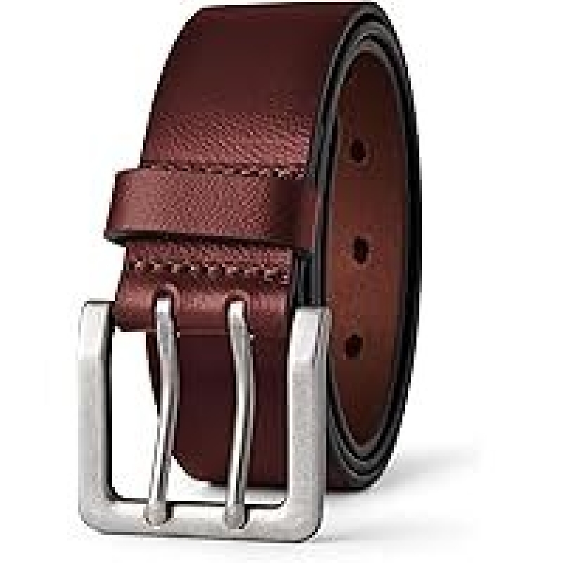 Amazon Essentials Men's Double Prong Leather Belt - Perfect for Daily Wear