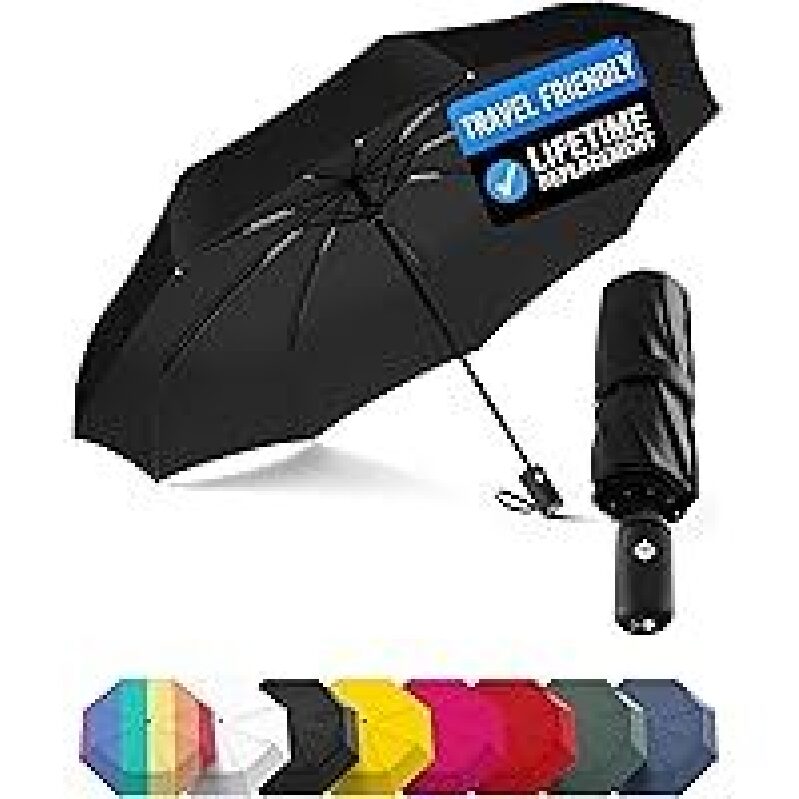 Rain-Mate Windproof Compact Umbrellas for Rain