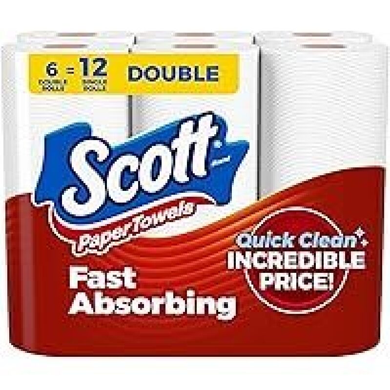 Scott High Absorbent Paper Towels - 6 Double Rolls