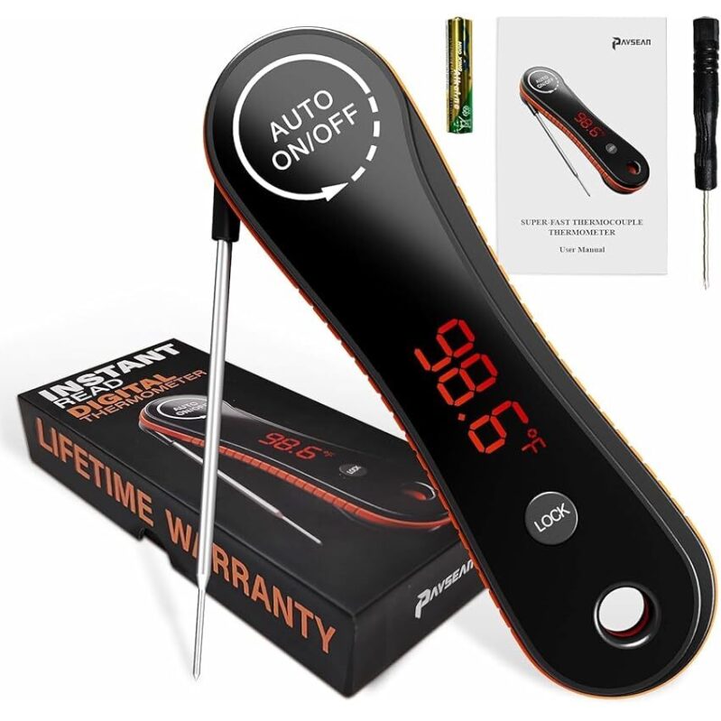 Accurate Paysean Instant Read Digital Food Thermometer with 0.5 Sec Readout