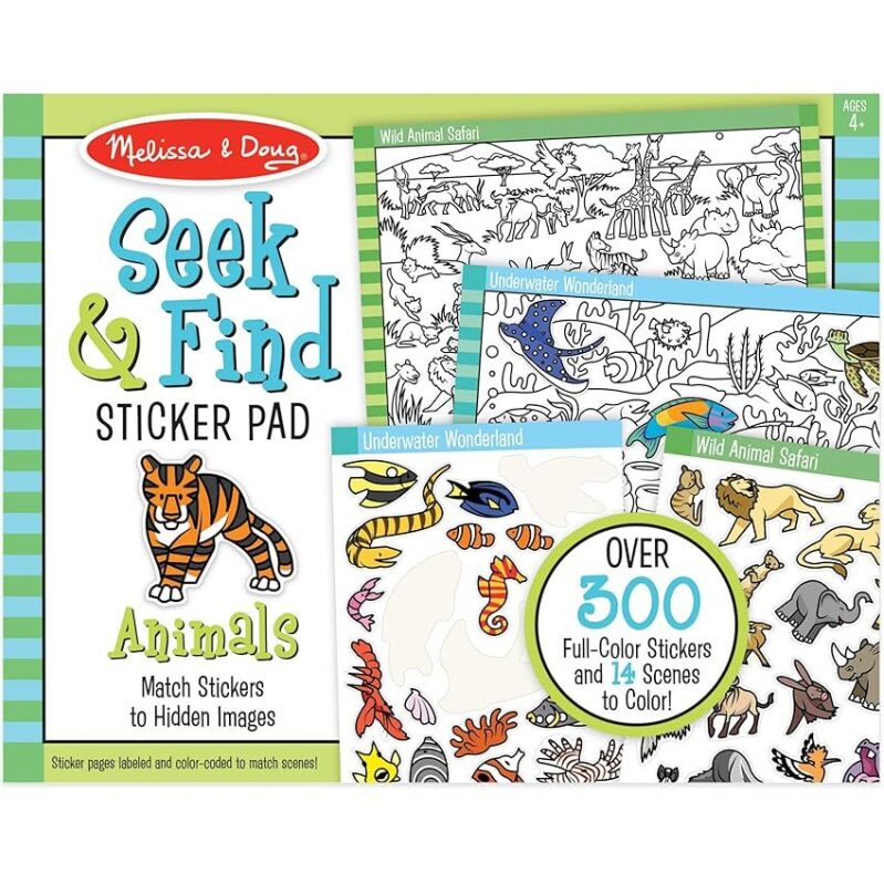 Melissa & Doug Seek & Find Sticker Pad: Animals - Over 400 Stickers