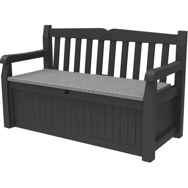 Keter Solana 70 Gallon Storage Bench Deck Box - Ultimate Outdoor Seating Solution