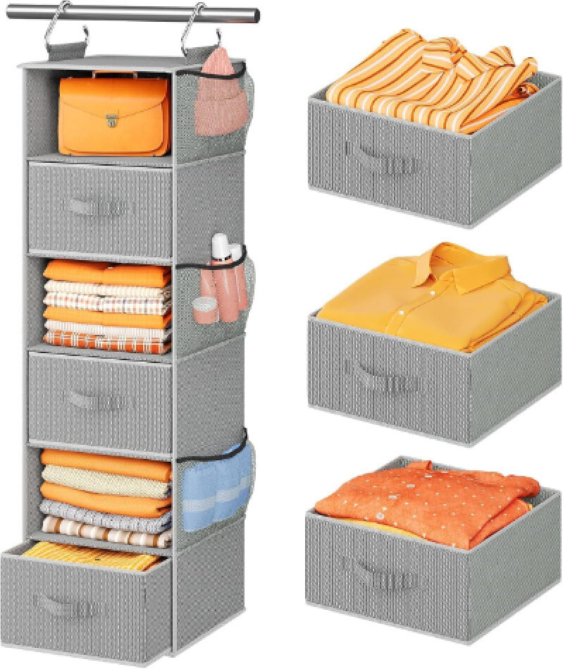 Maximize Closet Space with 6-Shelf Hanging Closet Organizer