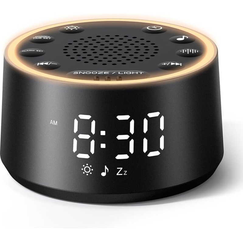 Dreamegg D1 Nova White Noise Sound Machine with Alarm Clock
