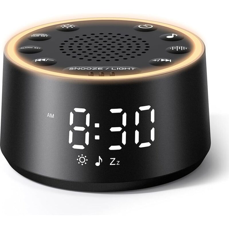 Dreamegg D1 Nova White Noise Sound Machine with Alarm Clock