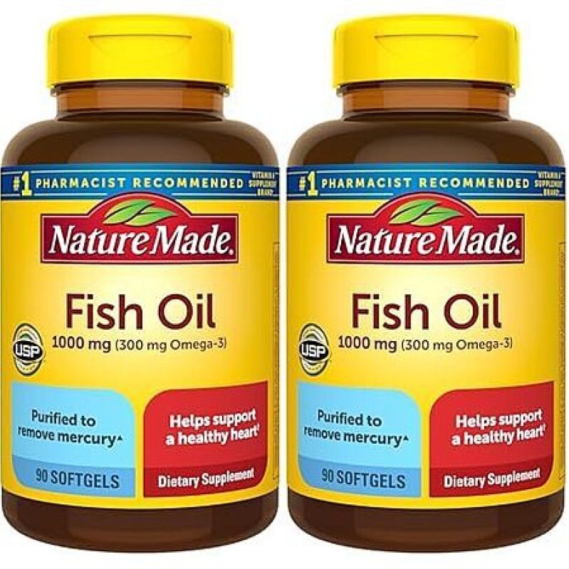 Nature Made Fish Oil Omega 3 2-Pack 90-Count Softgels, 1000 mg - High Savings Deal
