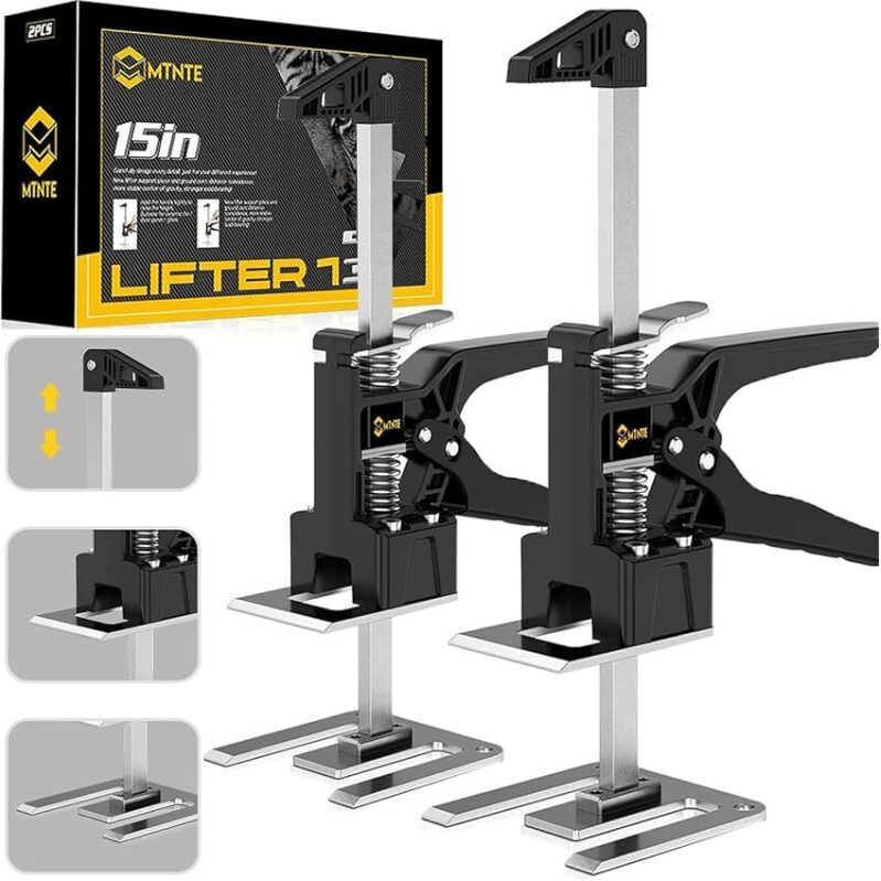 Powerful 15in Lift Range 365lb Capacity Furniture & Drywall Jack (Pair)