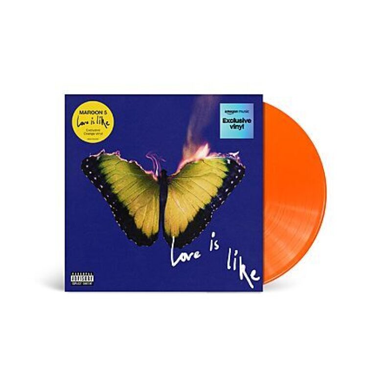Maroon 5 'Love Is Like' (Orange Vinyl LP + MP3) - A Must-Have for Music Lovers