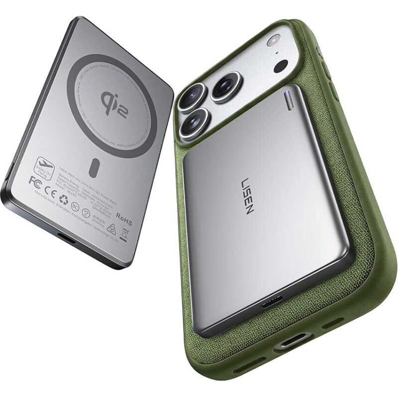 Lisen 5000mAh Qi2 15W Wireless Charging MagSafe Power Bank