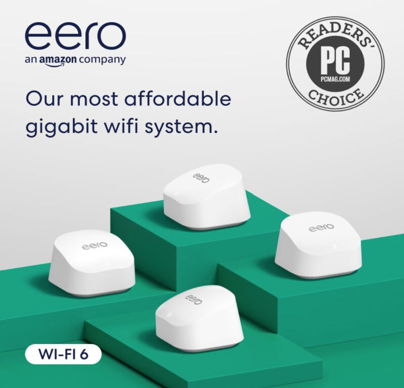 Amazon eero 6+ Mesh Wi-Fi System - Affordable Gigabit Coverage