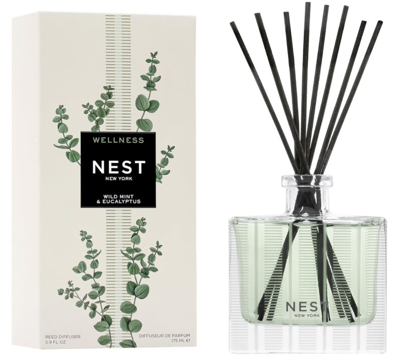 NEST New York Wild Mint & Eucalyptus Reed Diffuser - 90 Days of Fresh Scent