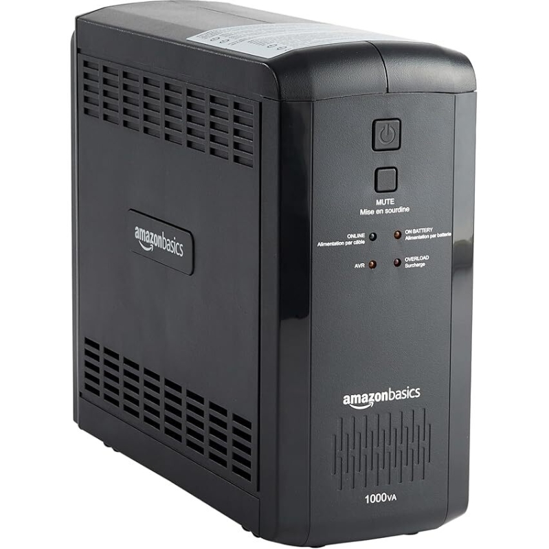 Amazon Basics UPS Battery Backup & Surge Protector, 1000VA/550W