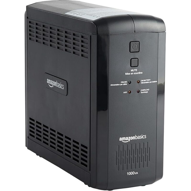 Amazon Basics UPS Battery Backup & Surge Protector, 1000VA/550W