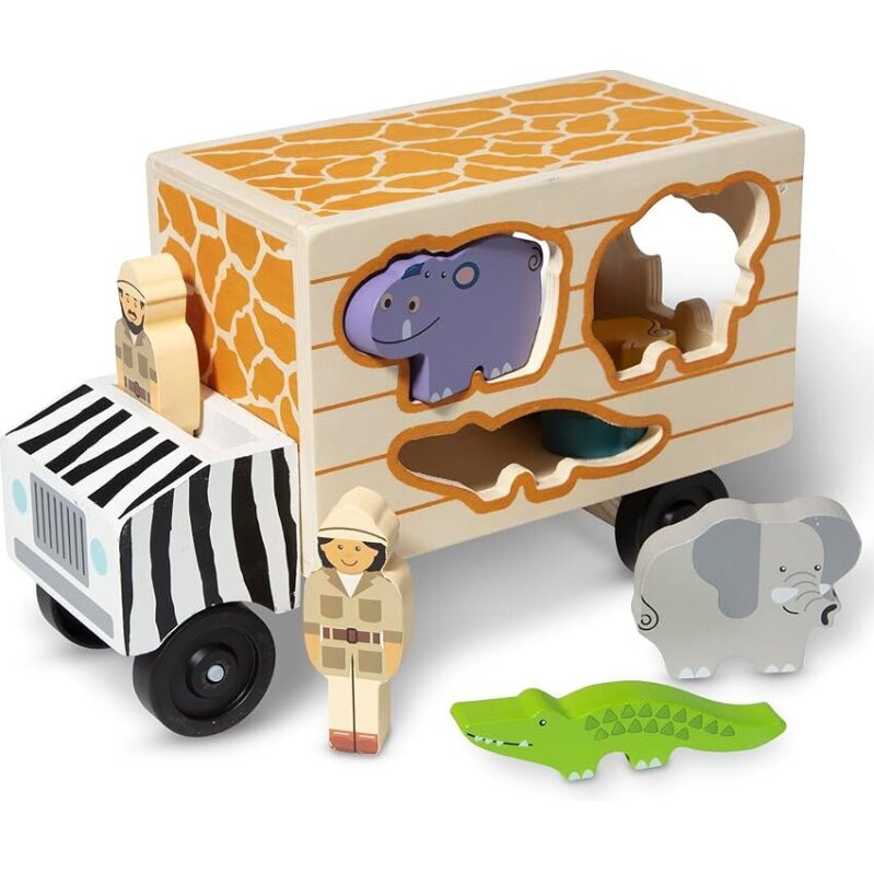 Melissa & Doug Animal Rescue Shape-Sorting Truck - Fun & Learning