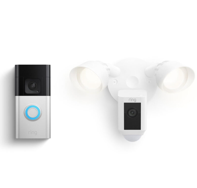 Ring Doorbell & Floodlight Cam Bundle - Smart Home Security
