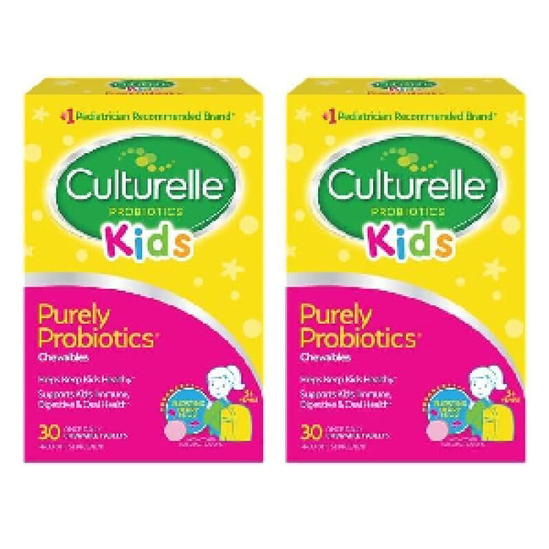 Culturelle Kids Probiotics Chewables - 2 Packs, 60 Chewables Total