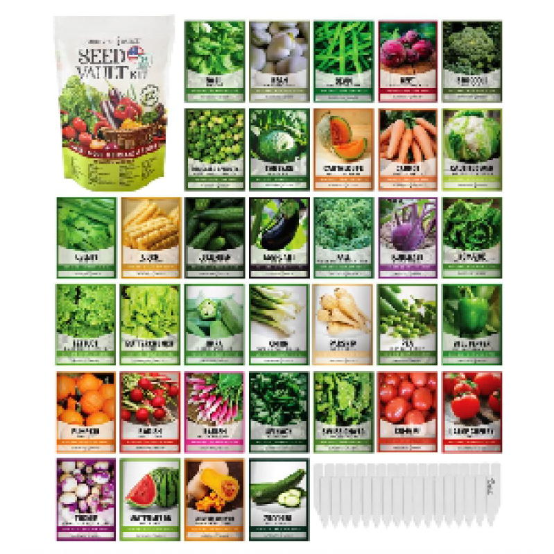 35-Pack Vegetable Seed Kit for Home Gardening
