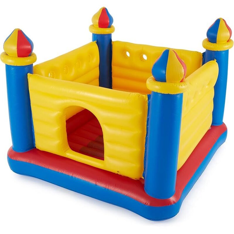 Colorful Castle-Themed Bounce House for Kids - Fun and Safety Combined