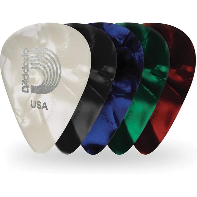 D'Addario Celluloid Guitar Picks - Extra Heavy 1.25mm, 25-Pack