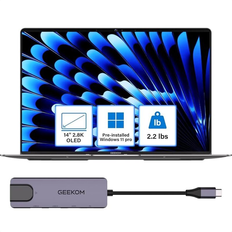 GEEKOM GeekBook X14 Pro Laptop - Ultra 9, 2TB SSD