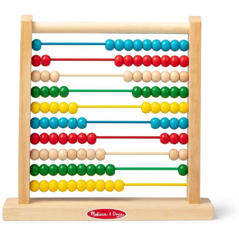 Melissa & Doug Abacus Classic Wooden Educational Counting Toy 100 Beads