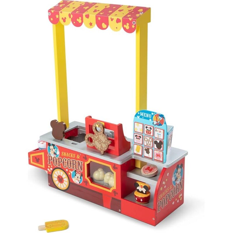 Melissa & Doug Snacks & Popcorn Wooden Pretend Play Food Counter