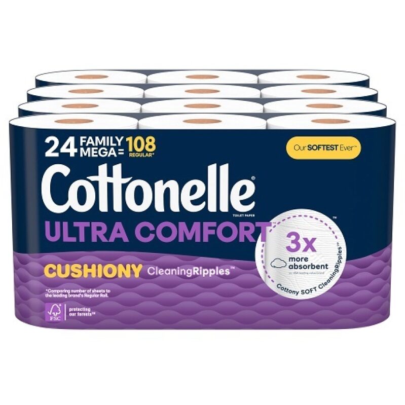 Cottonelle Ultra ComfortCare Toilet Paper - 24 Family Mega Rolls