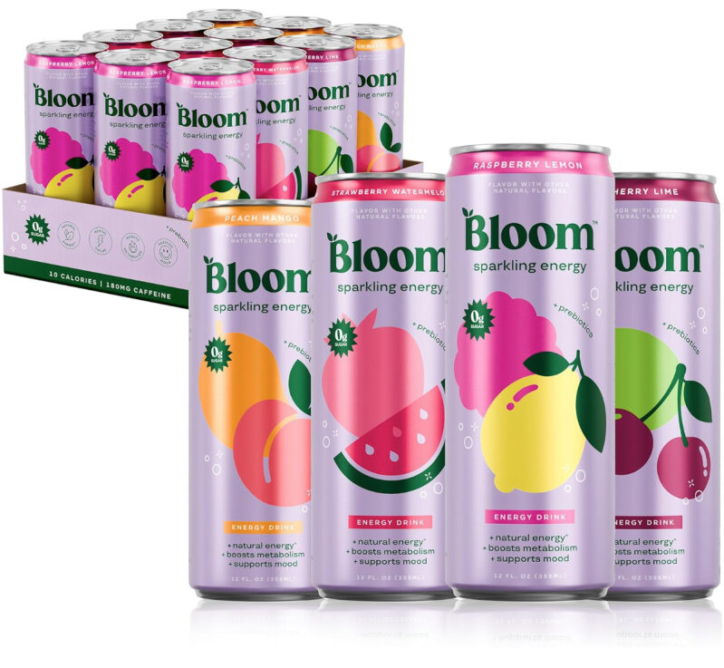 Bloom Nutrition Sparkling Energy Drinks - Multi-Flavor Bundle