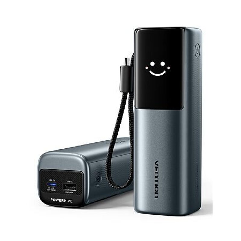 VENTION 20,000 mAh Laptop USB-C Power Bank - 100W per Port, 165W Max