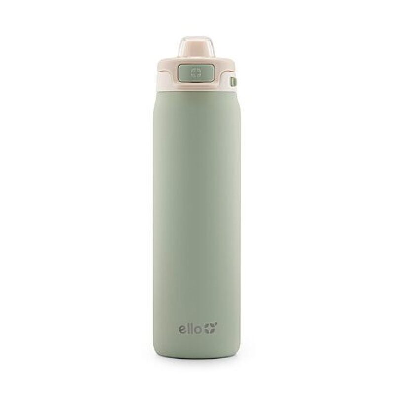Ello Pop & Fill Stainless Steel Water Bottle - Pistachio Green