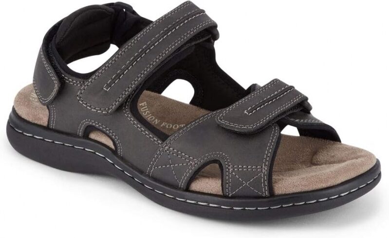 DOCKERS Men's Newpage Outdoor Sport Sandals - Memory Foam Comfort and Adjustable Straps