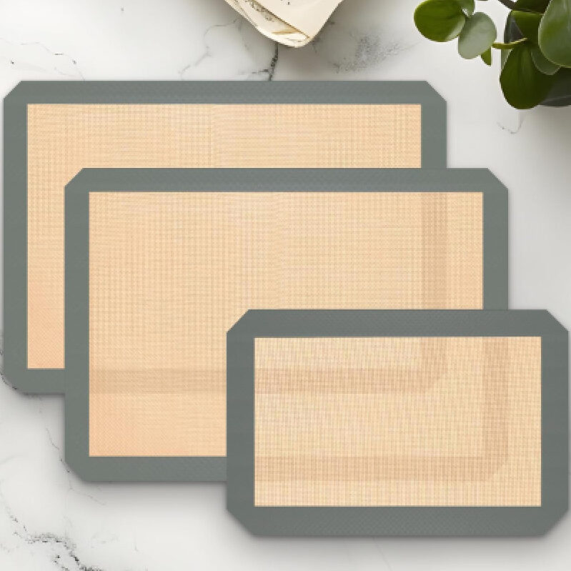 Silicone Non-Stick Food Grade Baking Mats - 3-Pack