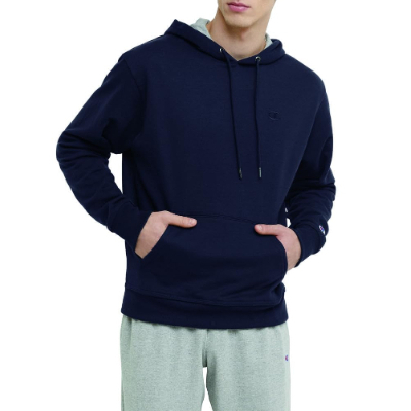 Men's Navy Blue Hooded Sweatshirt by Champion - Comfort Meets Style