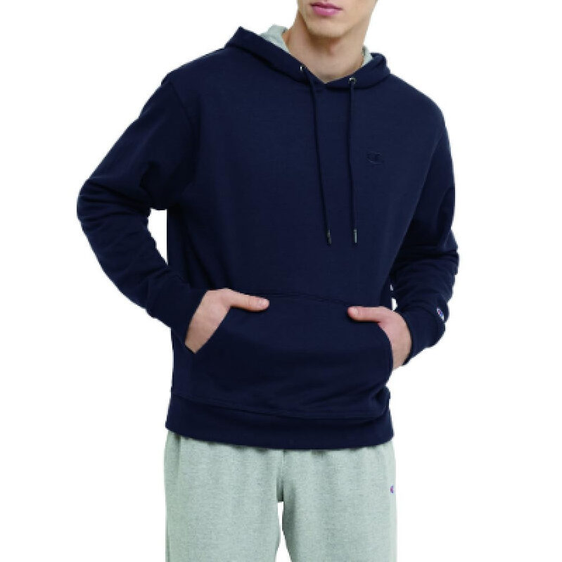Men's Navy Blue Hooded Sweatshirt by Champion - Comfort Meets Style