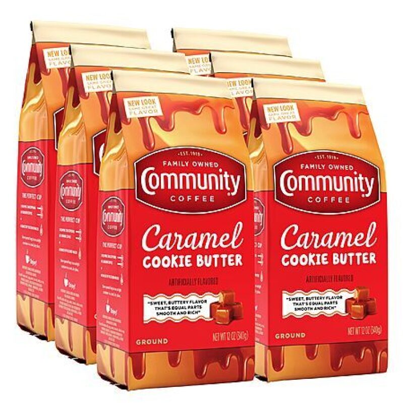 Affordable 6-Pack of Caramel Cookie Butter Medium Roast Ground Coffee