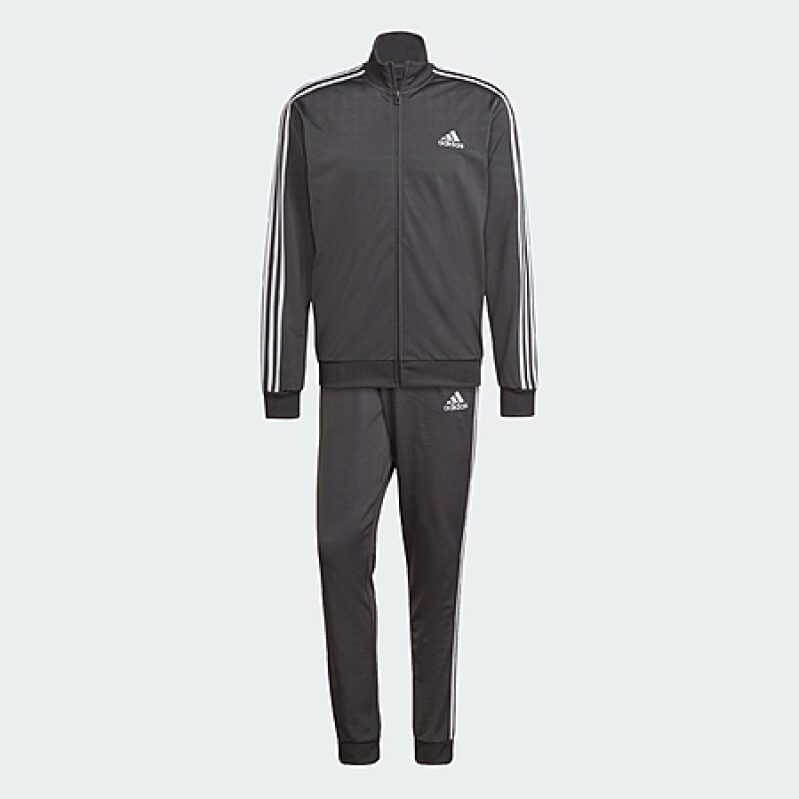 adidas Men's Essentials 3-Stripes Track Suit: Affordable Grey Five Set