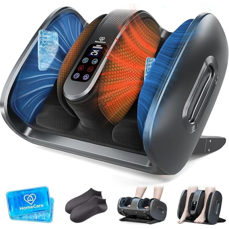 HomeCare Shiatsu Foot and Calf Massager with Heat & Cold