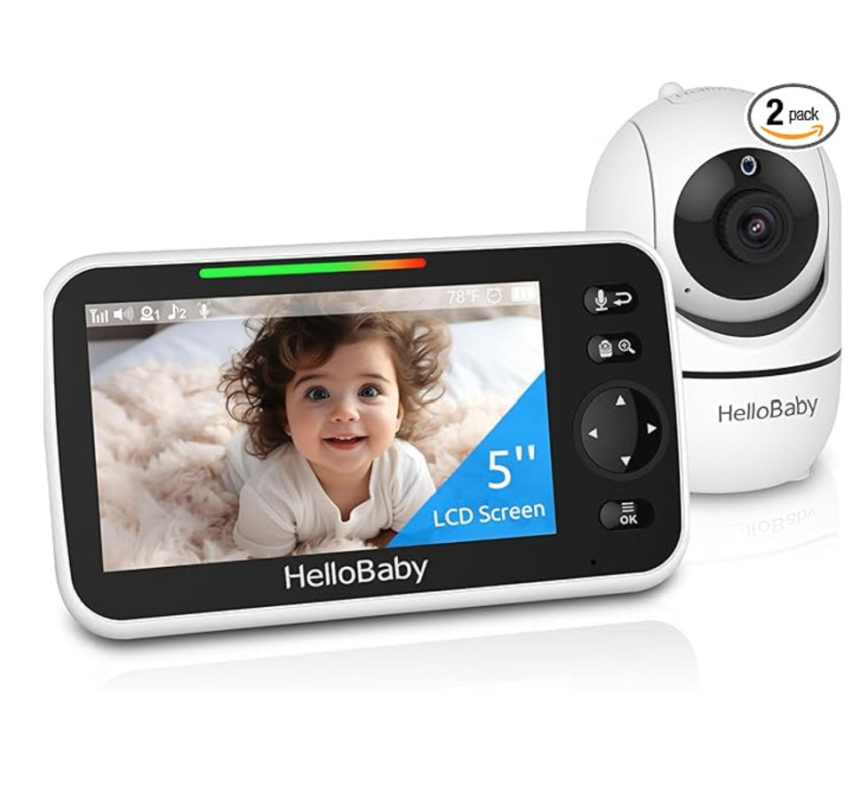 Spring Sale: HelloBaby HB6550 Baby Monitors - 2 Pack with 5-Inch Screen