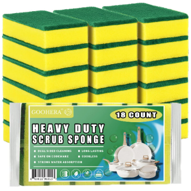 Heavy Duty Scrub Sponges - 18 Count