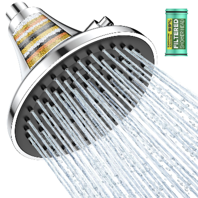 High-Efficiency Filtered Shower Head for a Refreshing Bath