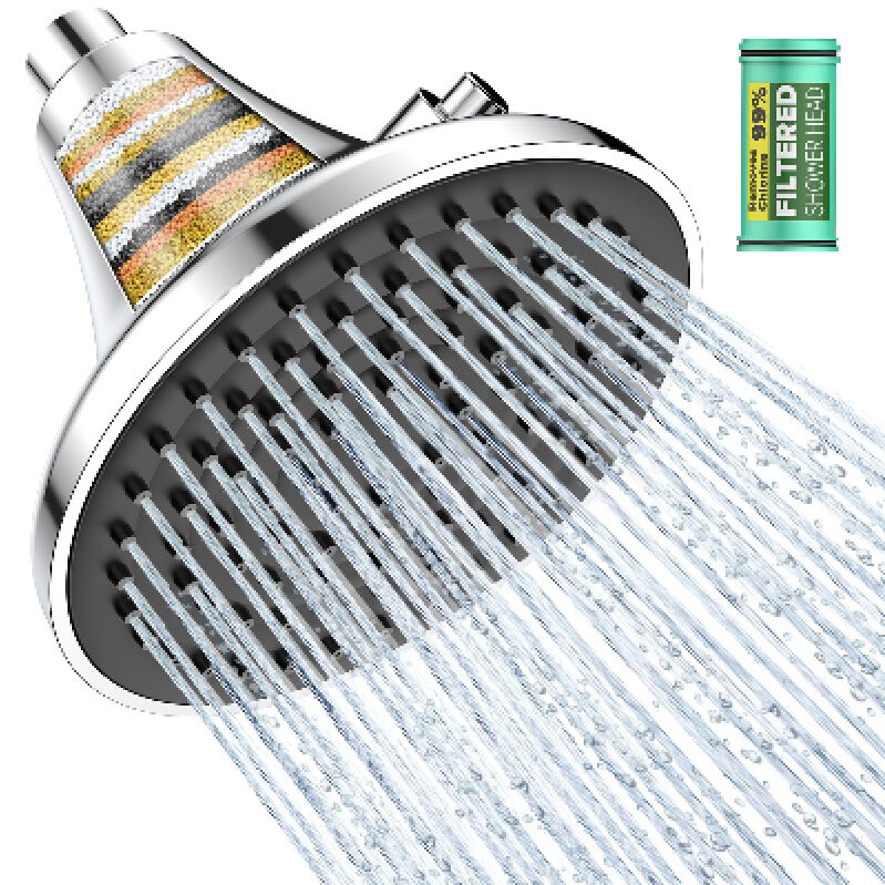 High-Efficiency Filtered Shower Head for a Refreshing Bath