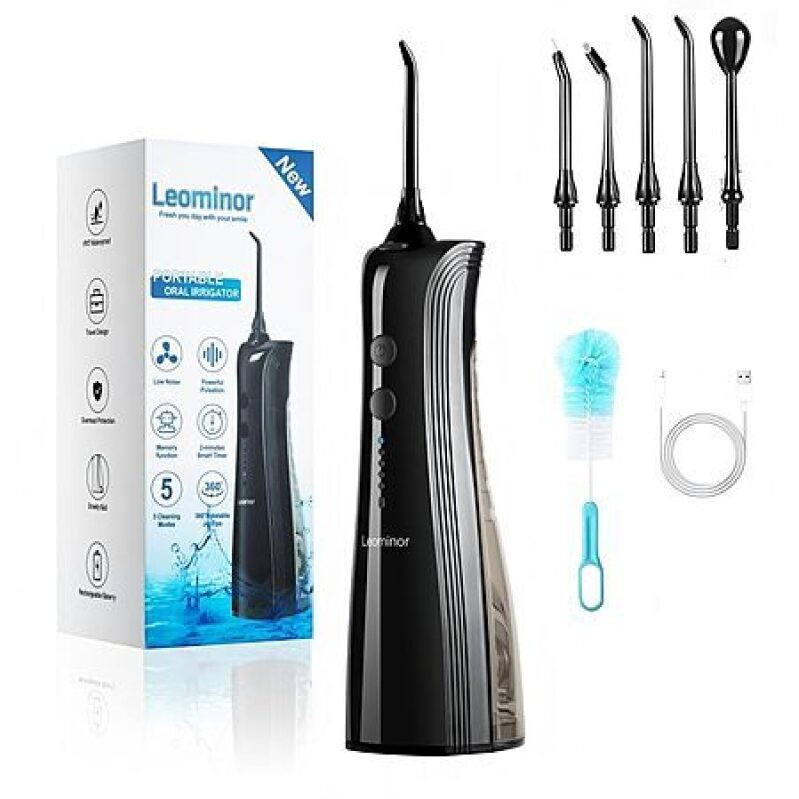 Grab the Leominor Water Dental Flosser for Just $6.99! 5 Modes, Cordless, and Portable